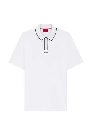 BOSS Dalumo contrast-trim polo shirt - White