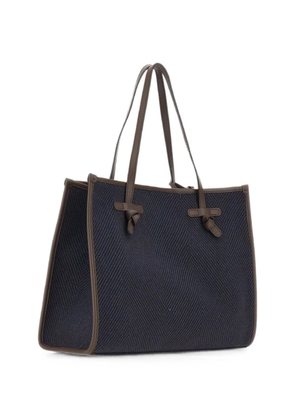 MARCELLA CLUB large Marcella herringbone tote bag - Blue