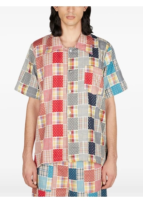 (di)vision patchwork short-sleeve shirt - Red