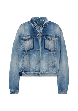 Maison Margiela foldable-collar denim jacket - Blue