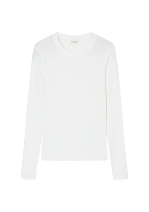 Closed long-sleeve T-shirt - White