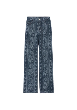 Claudie Pierlot printed straight denim jeans - Blue