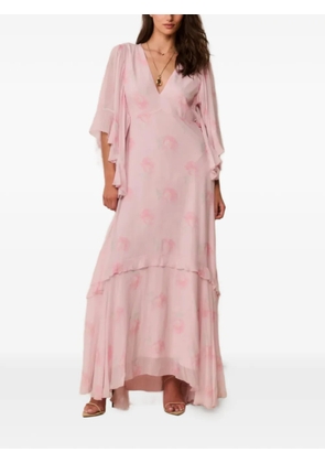 LoveShackFancy Brinley floral-print ruffled maxi dress - Pink