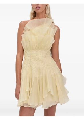 Aje Nisha ruffled mini dress - Yellow