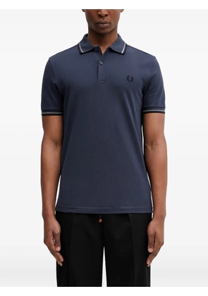 Fred Perry contrast-trim logo polo shirt - Blue