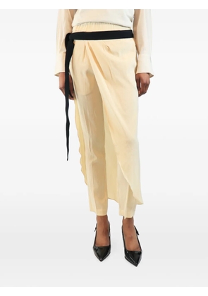 Brunello Cucinelli Vintage skirt-overlay straight trousers - Neutrals