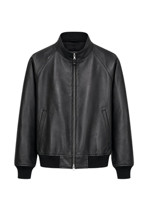 HERILL lamb-leather high-neck jacket - Black
