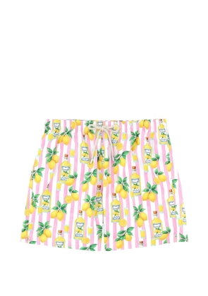 MC2 Saint Barth Lighting striped Limoncello-print swim shorts - Pink