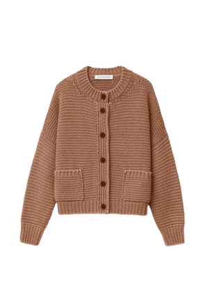 Iris Von Arnim chunky-knit patch-pocket cardigan - Brown