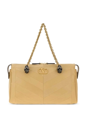 Valentino Garavani medium VLogo Signature quilted tote bag - Neutrals