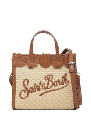 MC2 Saint Barth Vivian floral-appliqué tote bag - Neutrals