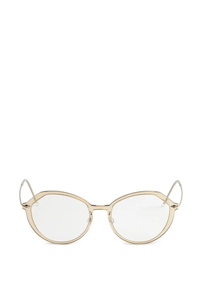 Lindberg geometric-frame titanium glasses - Neutrals