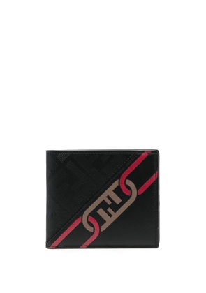 FENDI logo-print wallet - Black