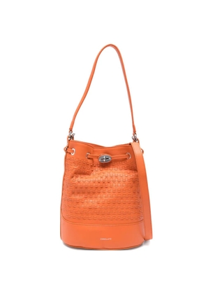 Zanellato Monda top-handle leather bucket bag - Orange