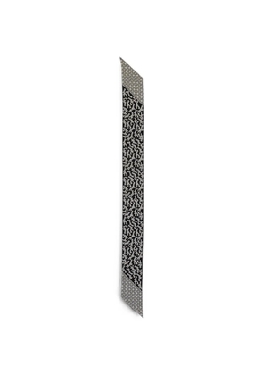 Zegna coral-print geometric-pattern scarf - Black