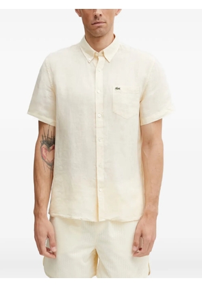 Lacoste logo-patch short-sleeve shirt - Neutrals