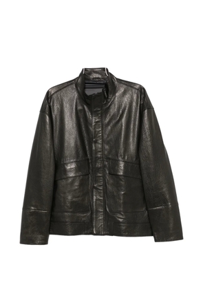 SERGIO MORETTI FIRENZE high-neck panelled jacket - Black