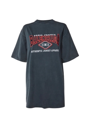 Balenciaga Pre-Owned logo-print oversized T-shirt - Grey