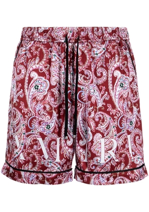 AMIRI paisley-print drawstring shorts - 610 RED