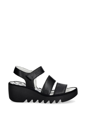 Fly London touch-strap wedge sandals - Black