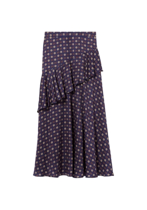 Claudie Pierlot Flowy printed skirt - Blue