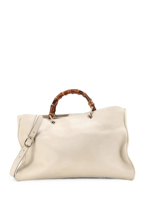 Gucci Pre-Owned Bamboo Shopper Leather Large tote bag - Neutrals