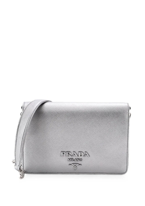 Prada Pre-Owned Chain Wallet Saffiano Leather crossbody bag - Silver