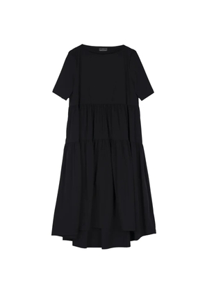Herno tiered short-sleeve dress - Black