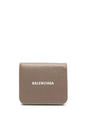 Balenciaga logo-print detail coin wallet - Brown