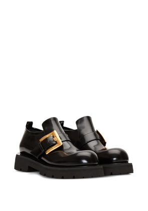 Balmain Anthem loafers in glazed leather - Black
