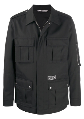 Valentino Garavani VLTN-patch shirt jacket - Black