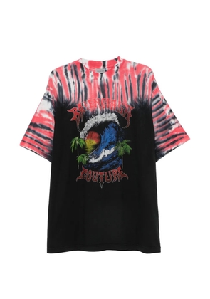 Balenciaga tie-dye graphic-print T-shirt - Black