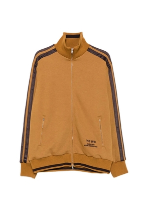 Y-3 x Wales Bonner side-stripe zip-up sweatshirt - Brown