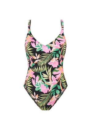 Rip Curl floral-print open-back swimsuit - Black