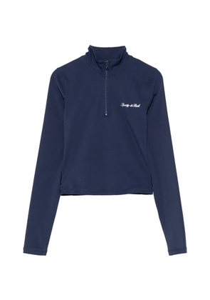 Sporty & Rich Signature Logo quarter-zip performance top - Blue