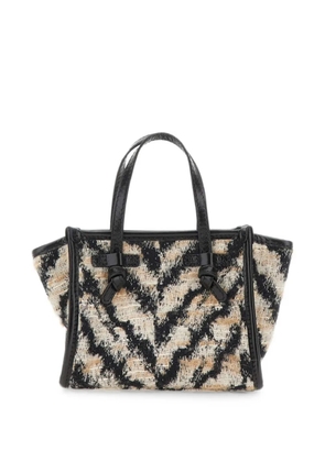 MARCELLA CLUB Marcella animalier jacquard tote bag - Black