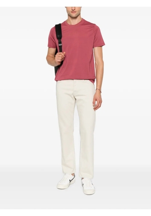Jeordie's raw-edge short-sleeve cotton T-shirt - Pink