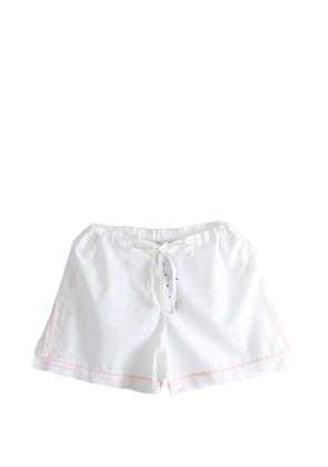 Emergency Room broderie-anglaise lace-trim shorts - White