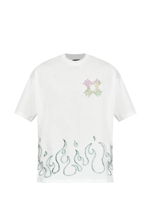 AMIRI MA QUAD FLAMES logo-print T-shirt - White
