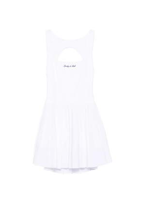 Sporty & Rich cut-out pleated perfomance dress - White