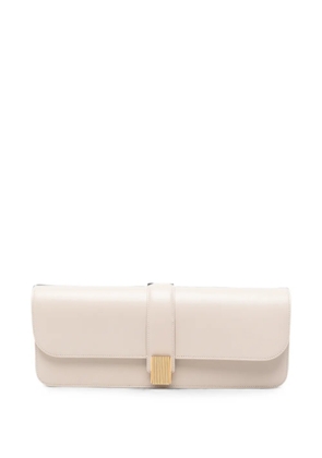 KHAITE Blake foldover clutch bag - Neutrals