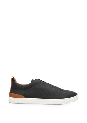 Zegna Triple Stitch leather sneakers - Black