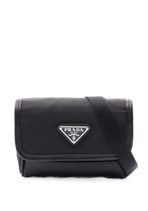 Prada Pre-Owned 2010s triangle-logo-plaque mini bag - Black