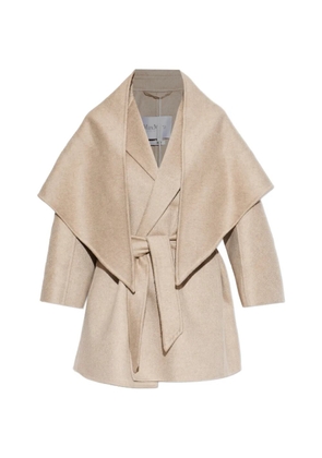 Max Mara Detto belted shawl-collar coat - Neutrals