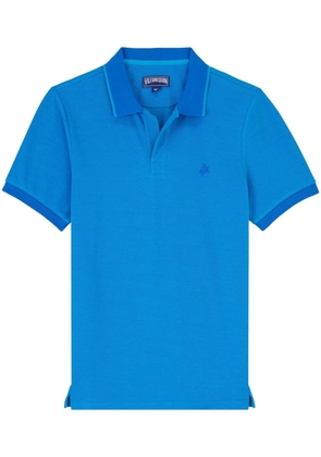 Vilebrequin logo-embroidered organic cotton polo shirt - Blue