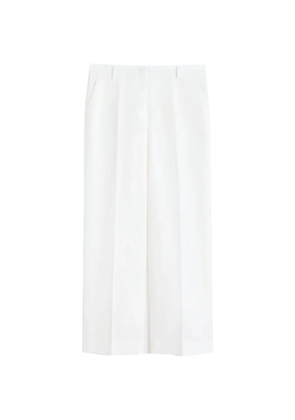 Weekend Max Mara pressed-crease linen trousers - White
