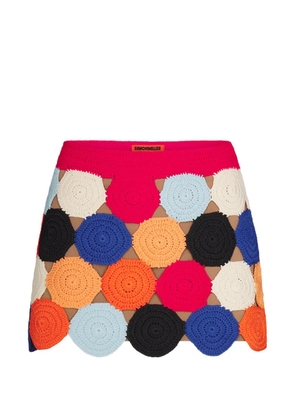 Simon Miller Beep Beep crochet-knit low-rise mini skirt - Red