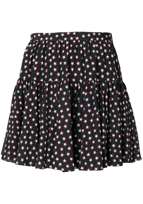 Saint Laurent star printing mini skirt - Black