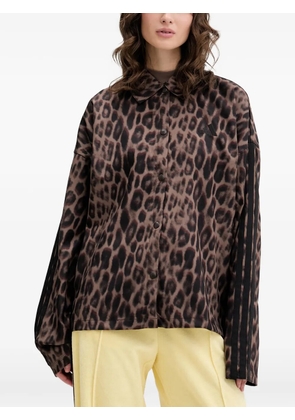adidas leopard-print jacket - Brown