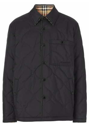 Burberry reversible Vintage Check thermoregulated overshirt - Black